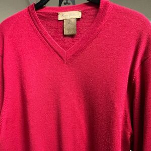 MENS RED WOOL SWEATER